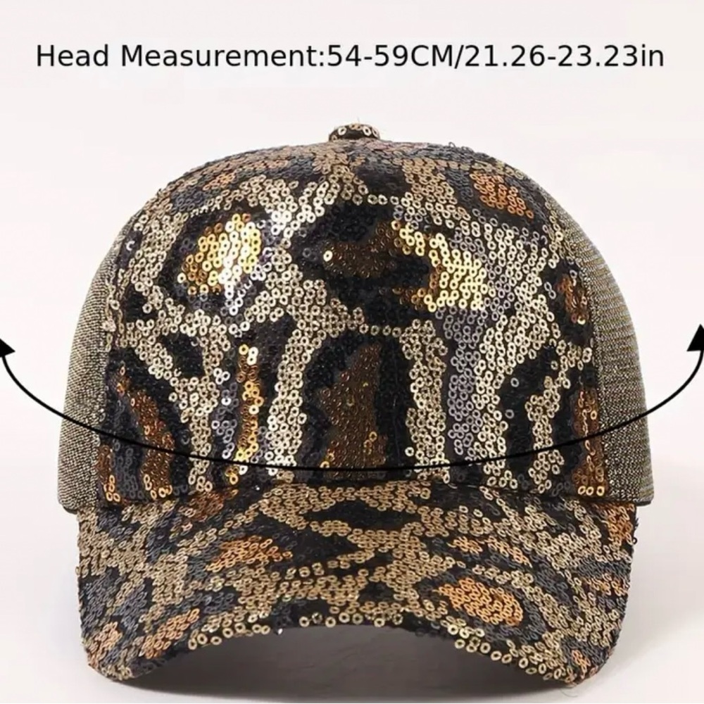🔥🔥HOT🔥🆕Sparkly Sequin Leopard Hat - Picture 4 of 6